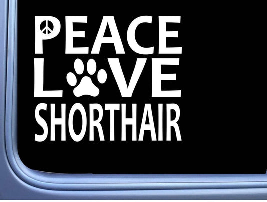 German Shorthair Pointer Peace Love Dog Vinyl Decal – 6 Inch