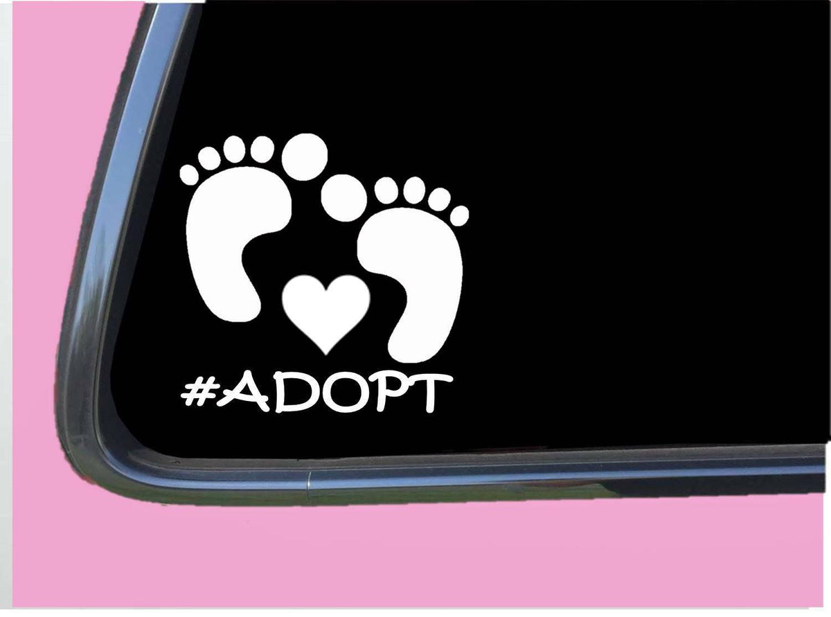 Adopt Baby Feet Vinyl Decal – 6 Inch