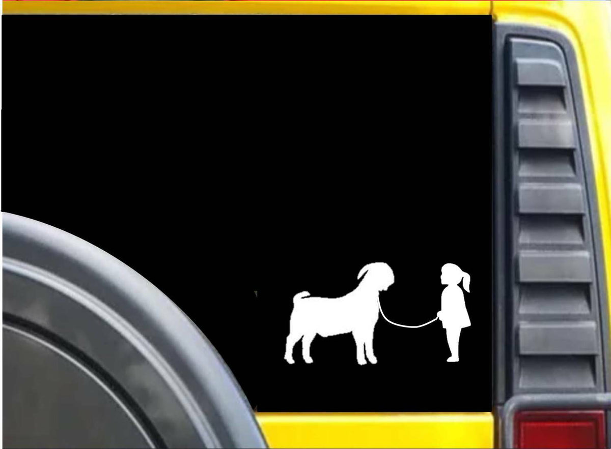 Girl Showing Goat Vinyl Decal – 6 Inch