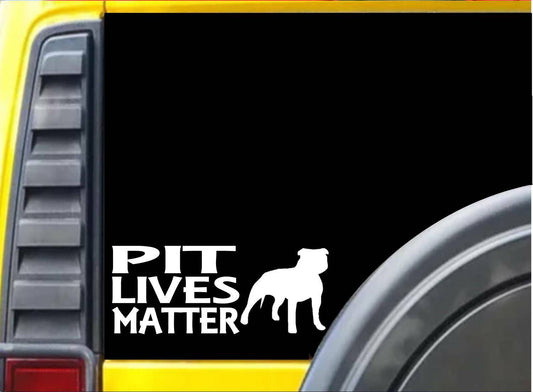 Pit Lives Matter Pit Bull Vinyl Decal – 8 Inch