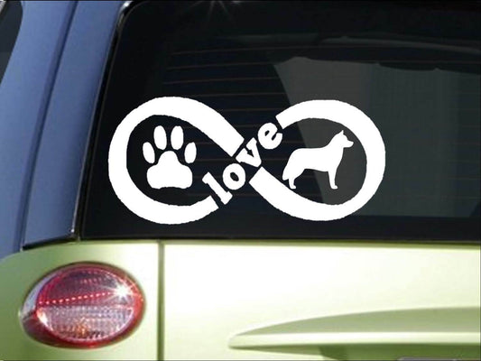 Siberian Husky Infinity Vinyl Decal – 8.5 Inch