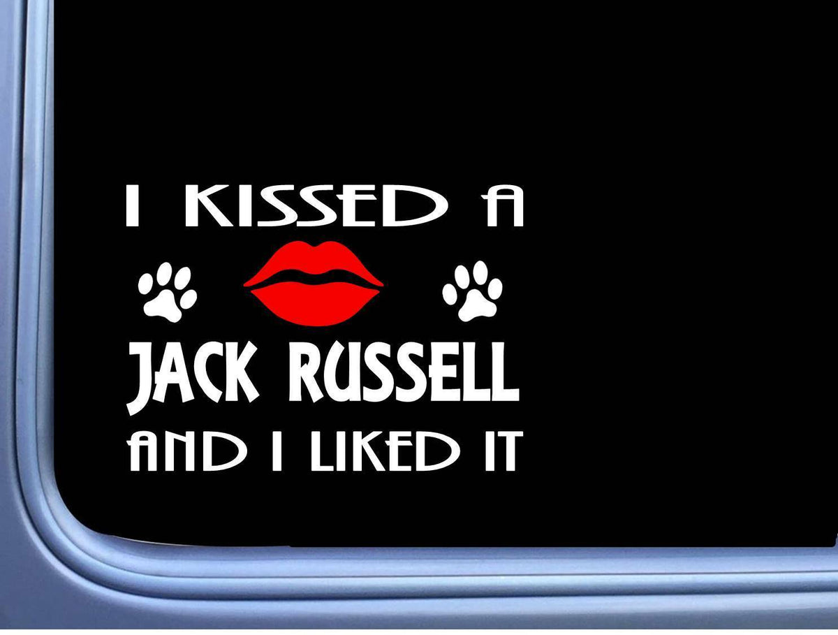 Jack Russell Kissed Dog Vinyl Decal – 8 Inch