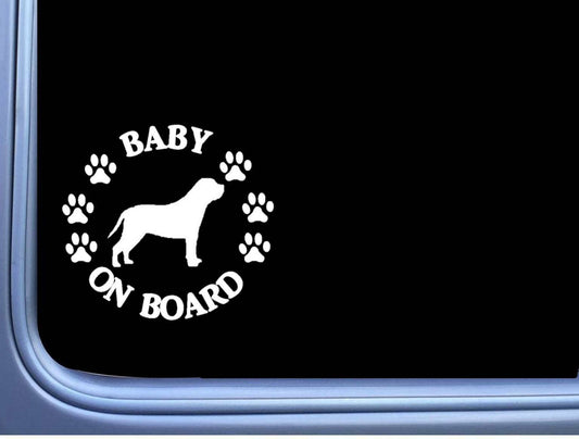 Baby on Board Mastiff Vinyl Decal – 6 Inch