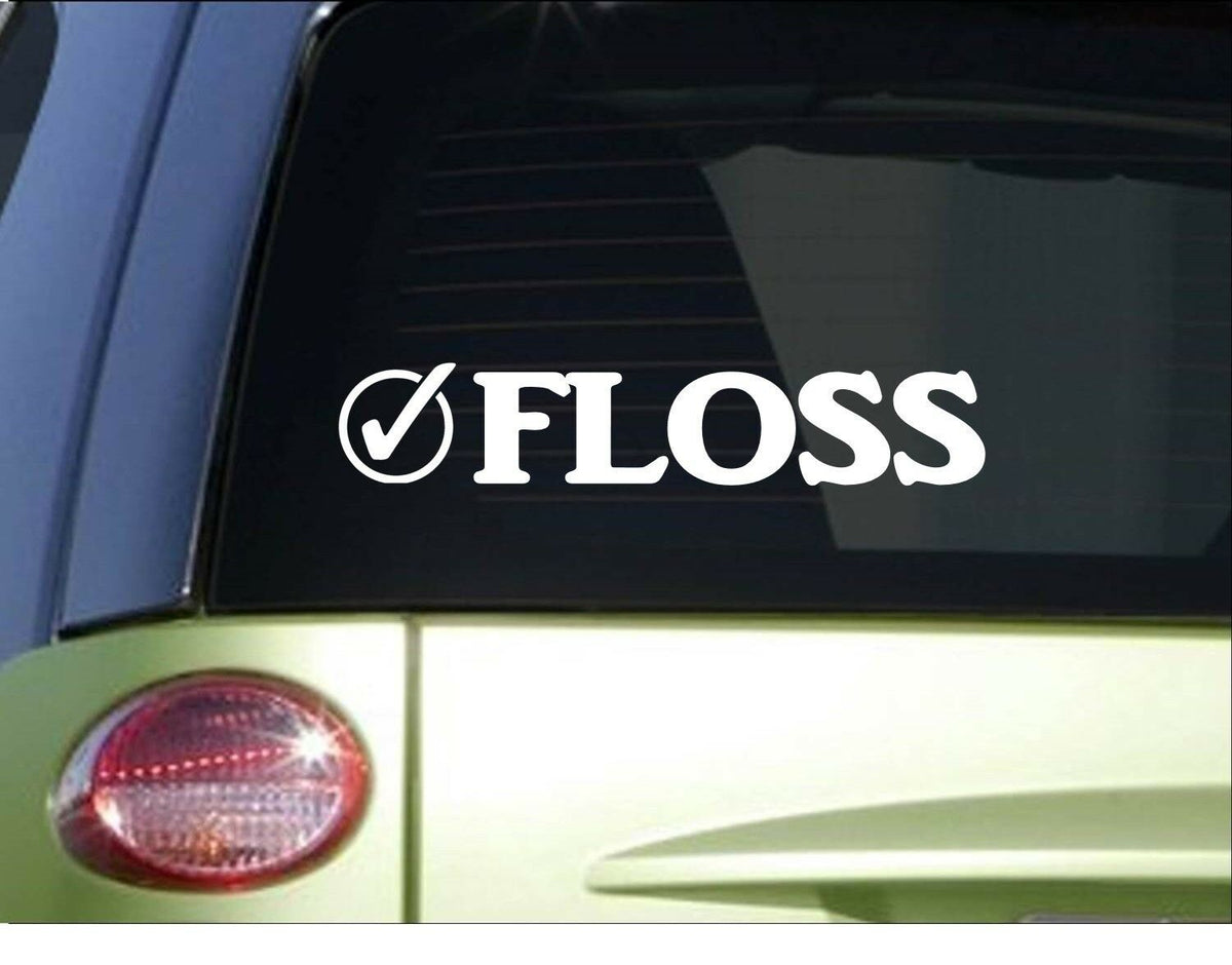 Floss Check Vinyl Decal – 8 Inch