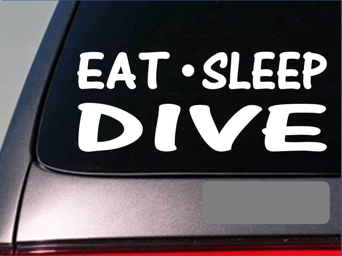 Eat Sleep Dive Vinyl Decal – 8 Inch
