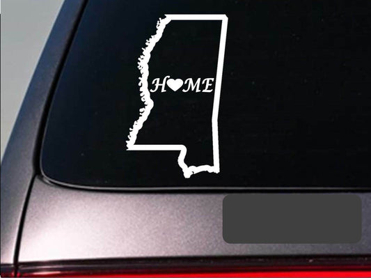 Mississippi Home Vinyl Decal – 6 Inch