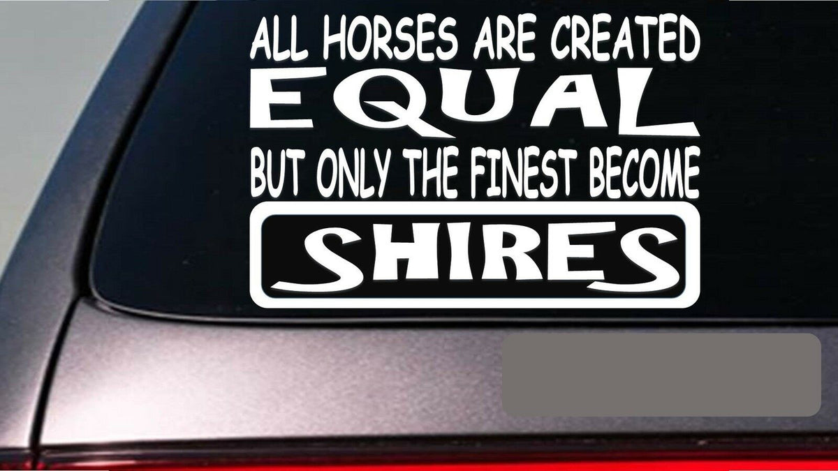 Shires All Horses Equal Vinyl Decal – 6 Inch
