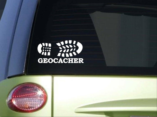 Geocacher Vinyl Decal – 8 Inch