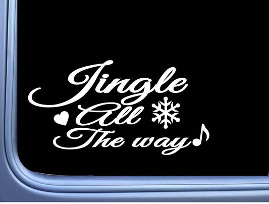 Jingle All the Way Christmas Vinyl Decal – 8 Inch
