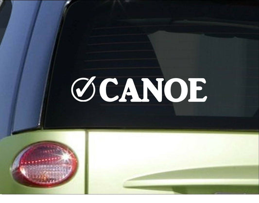 Canoe Check Vinyl Decal – 8 Inch
