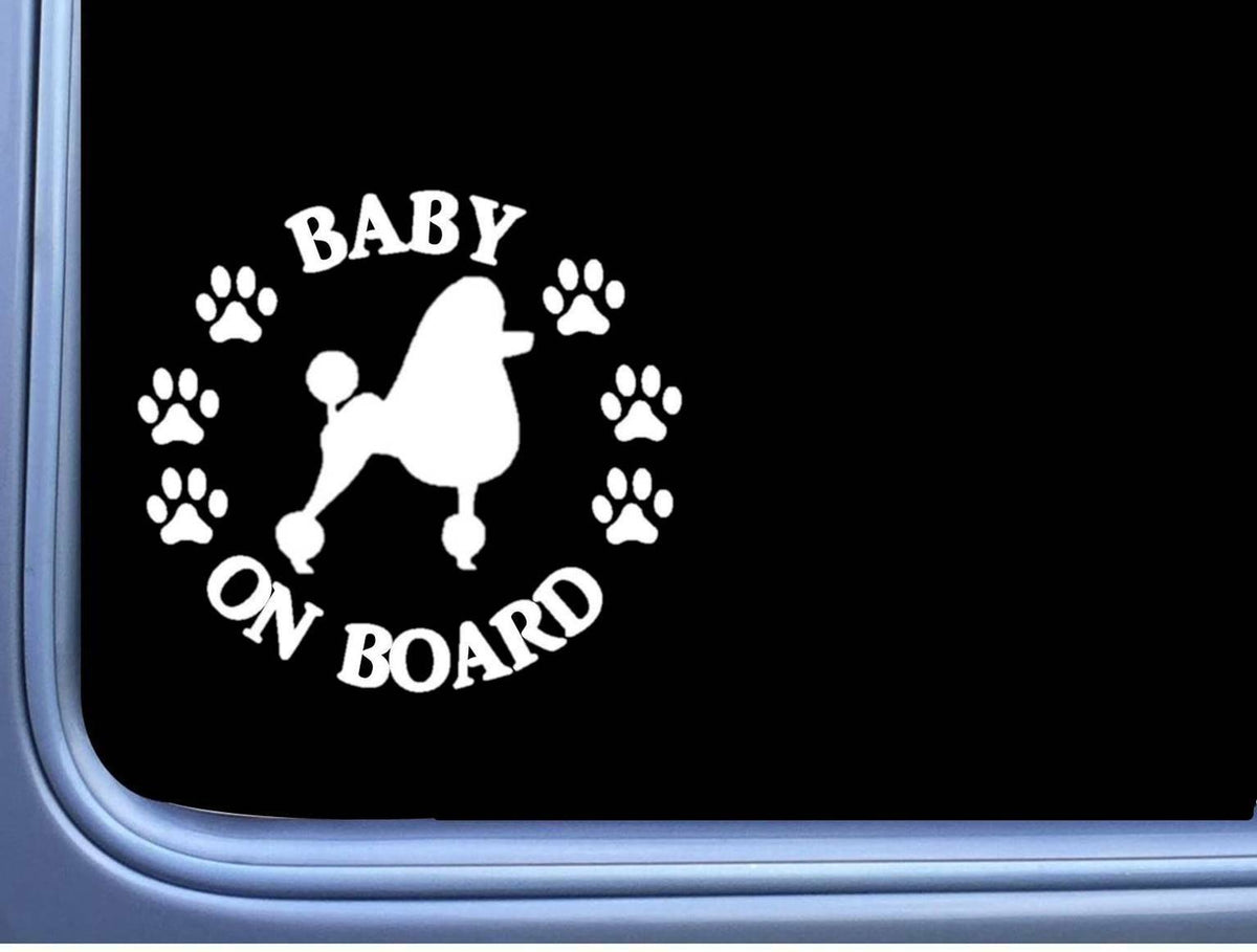Baby on Board Poodle Vinyl Decal – 6 Inch