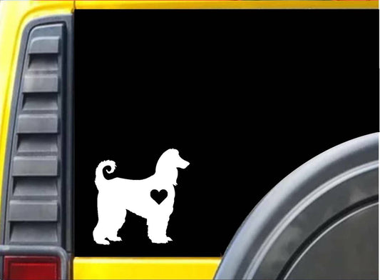 Afghans Hound Little Heart Vinyl Decal – 6 Inch