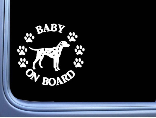 Baby on Board Dalmatian Vinyl Decal – 6 Inch
