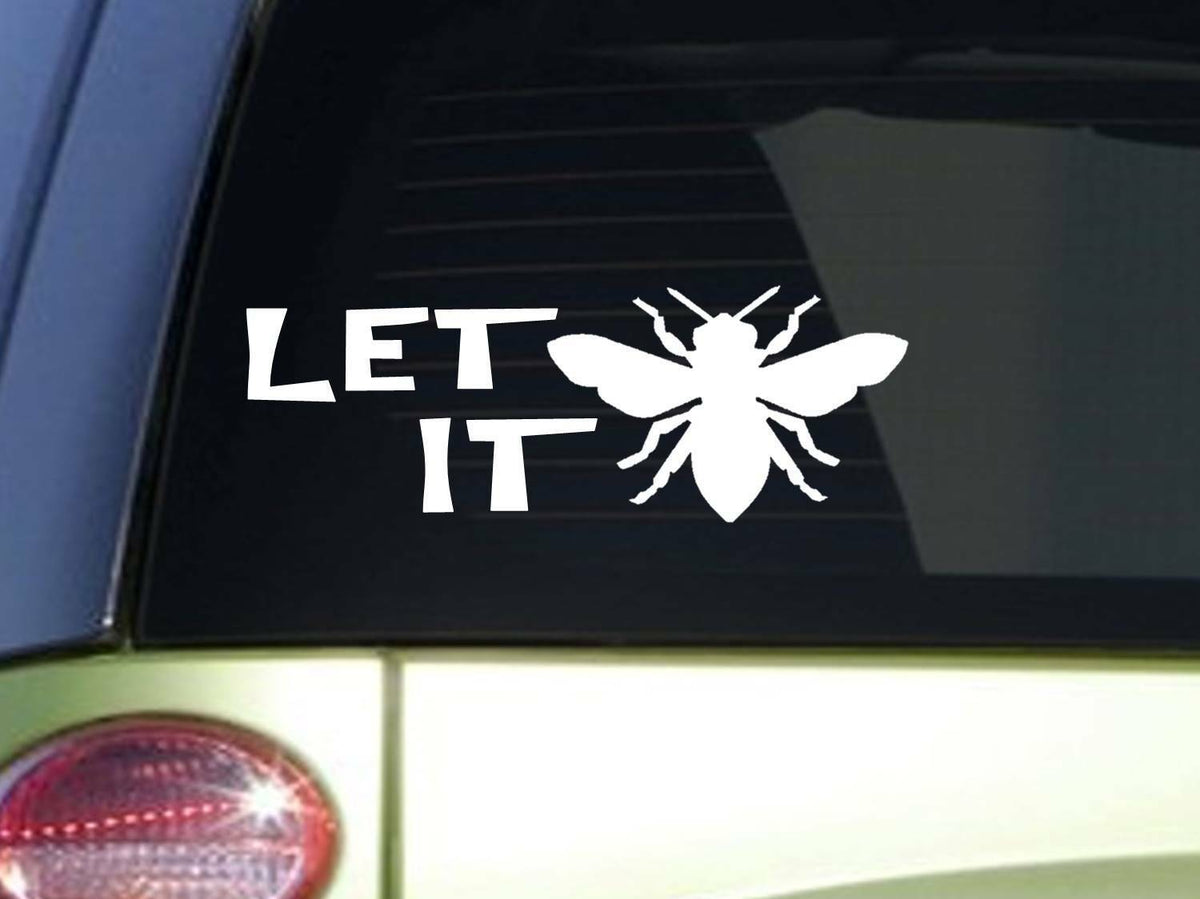Let It Bee Beekeeping Vinyl Decal – 8 Inch