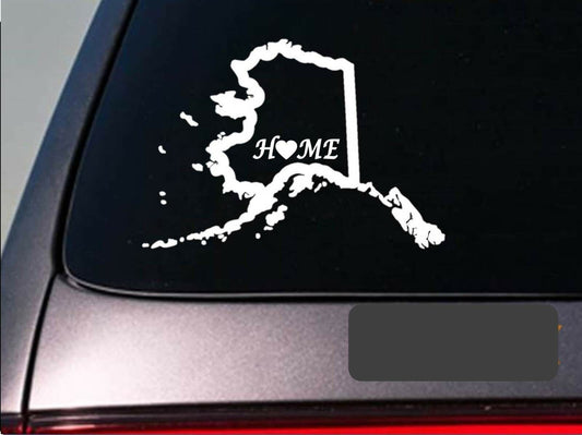Alaska Home Vinyl Decal – 6 Inch