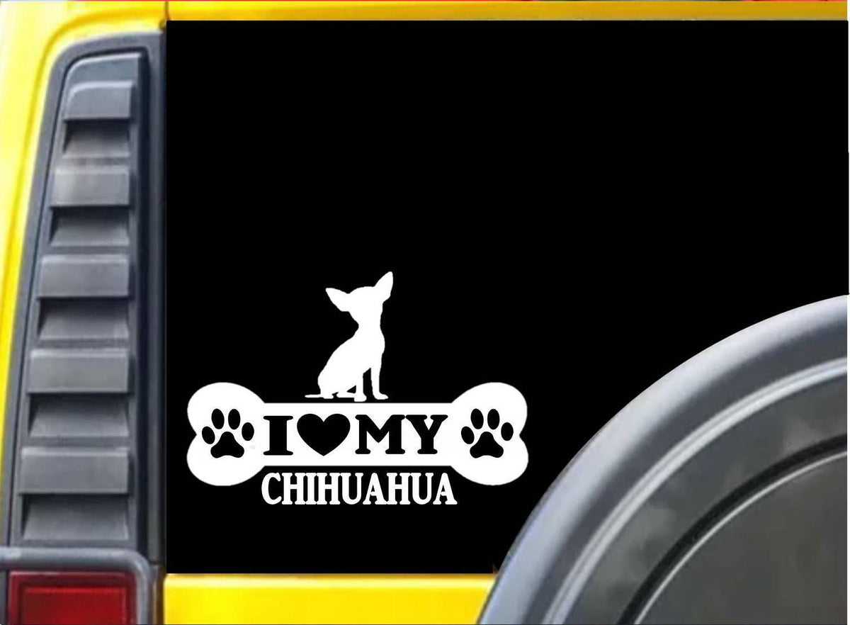 Chihuahua Bone Vinyl Decal – 8 Inch