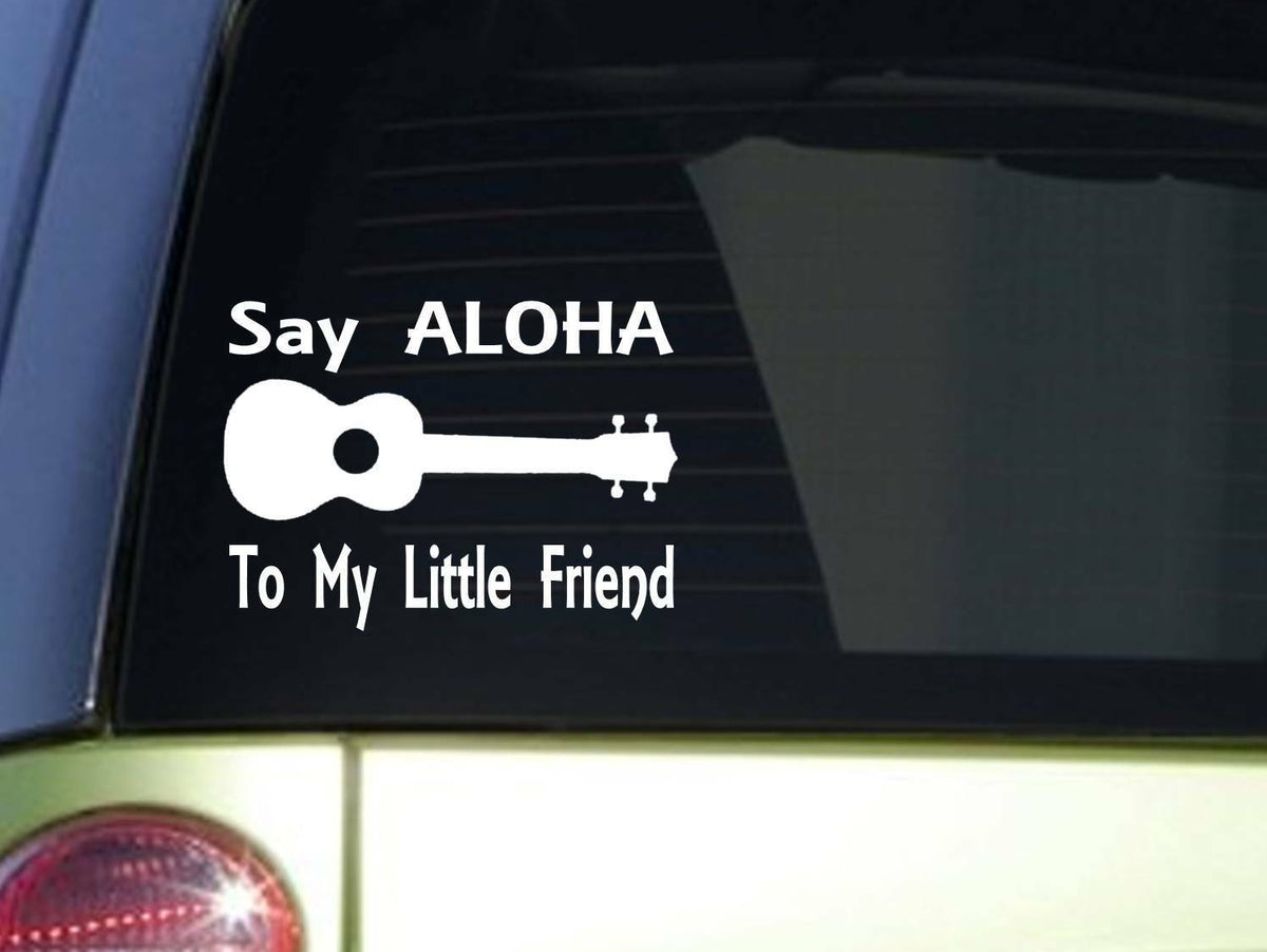 Say Aloha to My Ukulele Vinyl Decal – 8 Inch