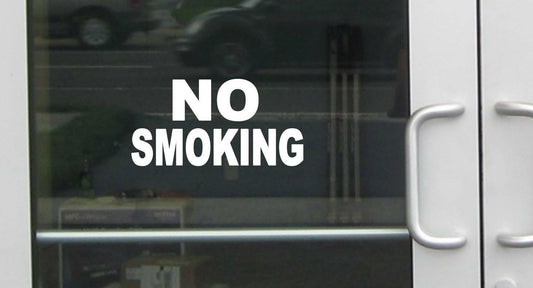 No Smoking Wide Vinyl Decal – 8 Inch