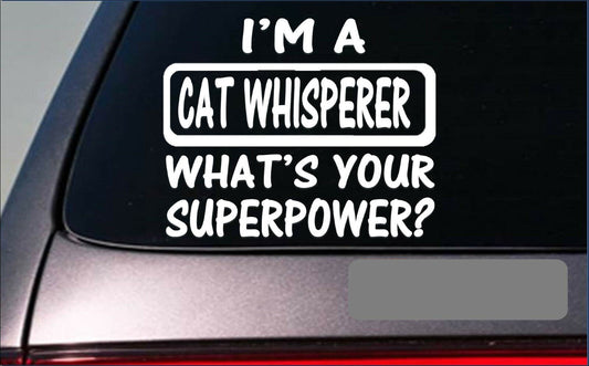 Cat Whisper Superpower Vinyl Decal – 8 Inch