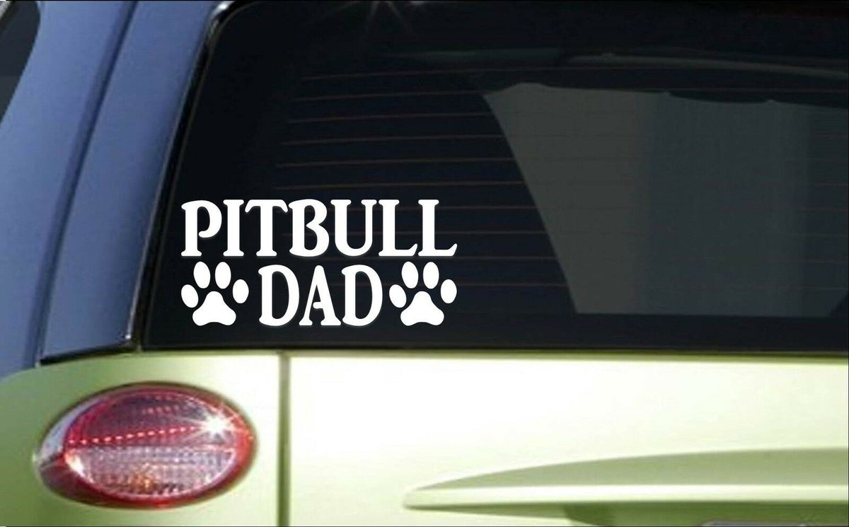 Pitbull Dad Vinyl Decal – 8 Inch
