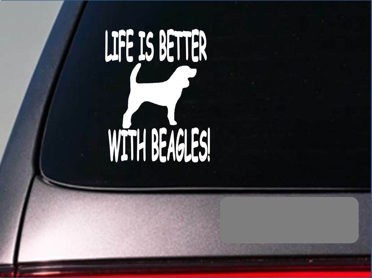 Life Is Better with Beagle Vinyl Decal – 6 Inch