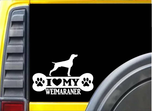 Weimaraner Bone Vinyl Decal – 8 Inch