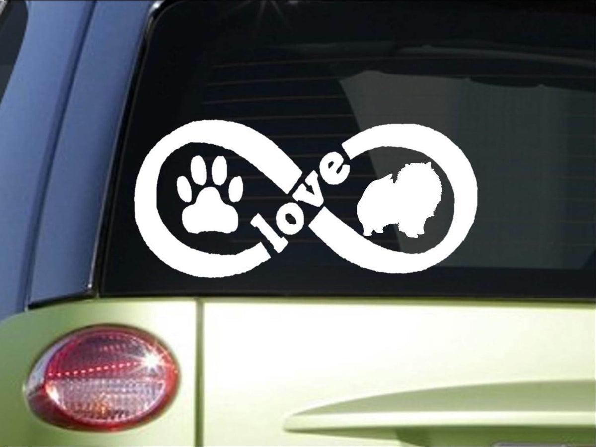 Pomeranian Infinity Vinyl Decal – 8.5 Inch