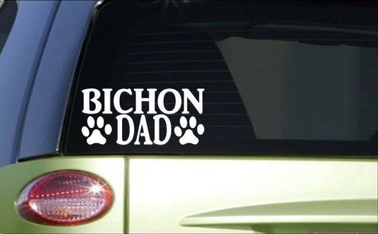 Bichon Dad Vinyl Decal – 8 Inch