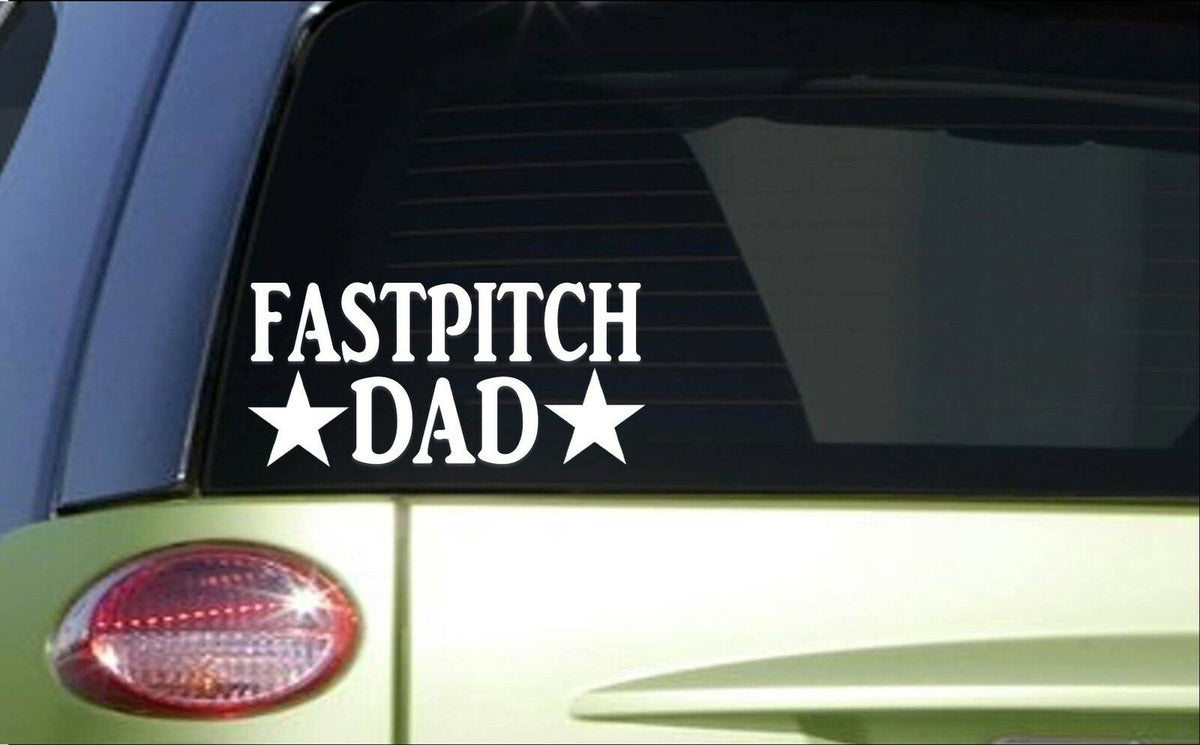 Fastpitch Dad Vinyl Decal – 8 Inch