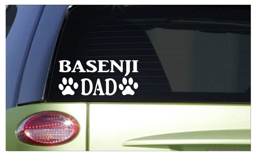 Basenji Dad Vinyl Decal – 8 Inch