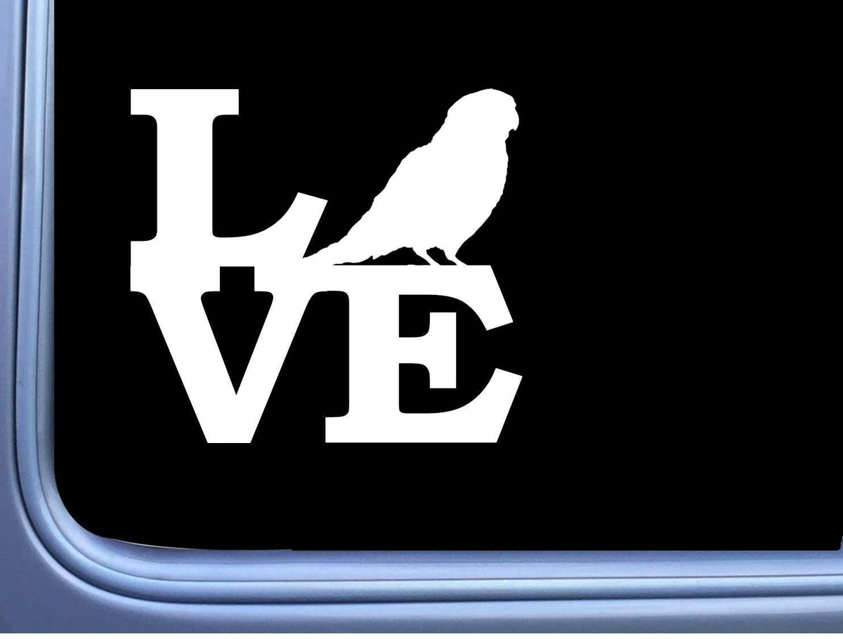 Parakeet Love Vinyl Decal – 6 Inch