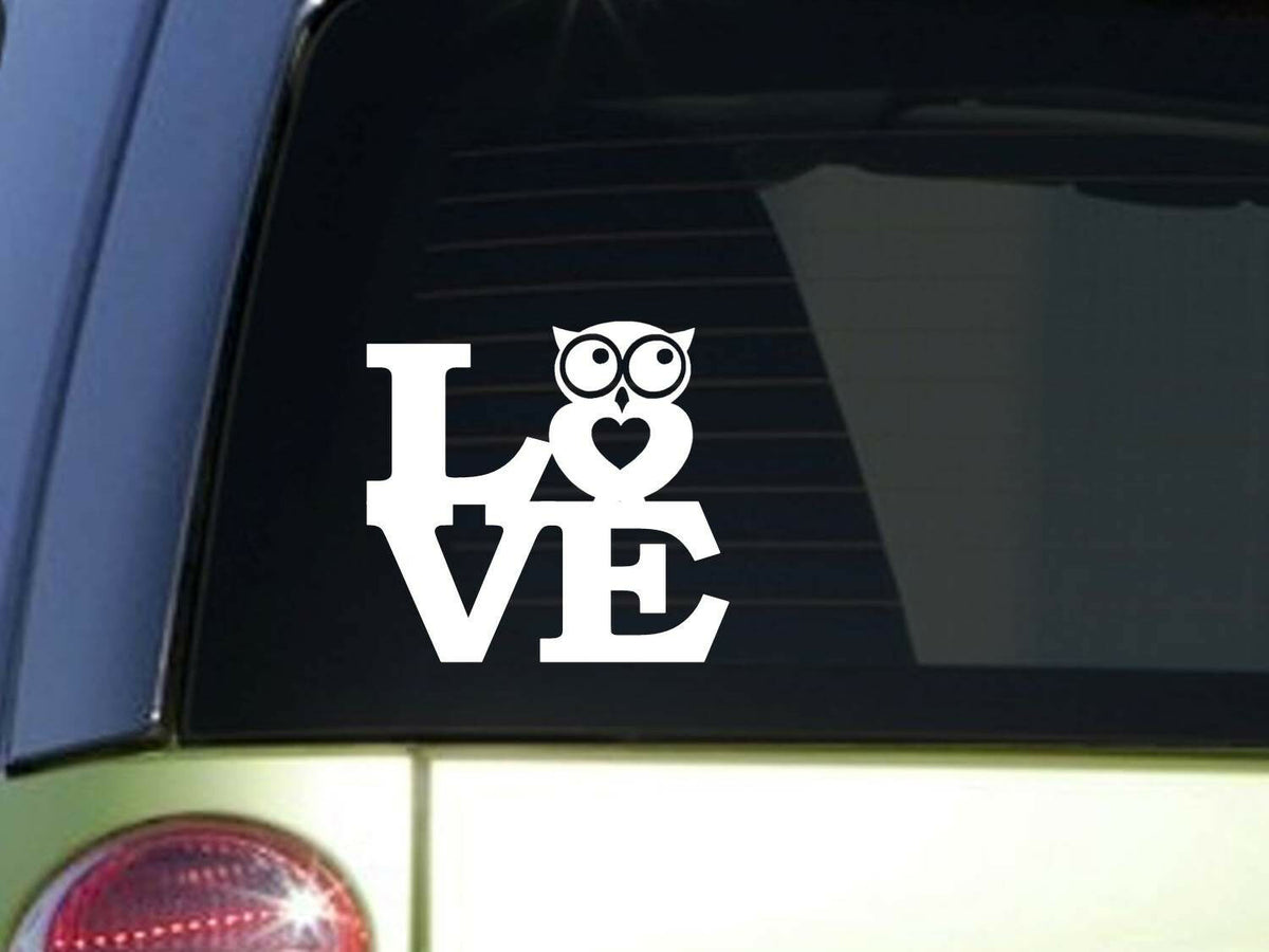 Owl Love Vinyl Decal – 6 Inch