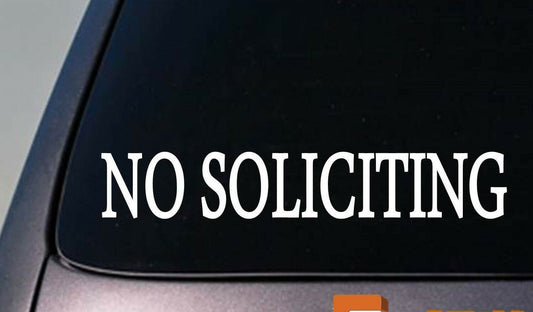 No Soliciting Vinyl Decal – 6 Inch