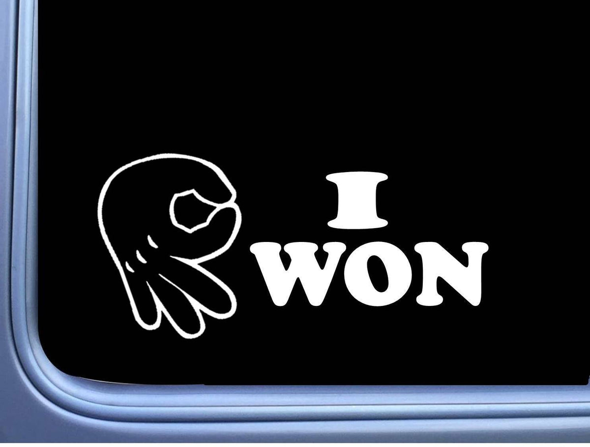 I Won Circle Game Vinyl Decal – 8 Inch