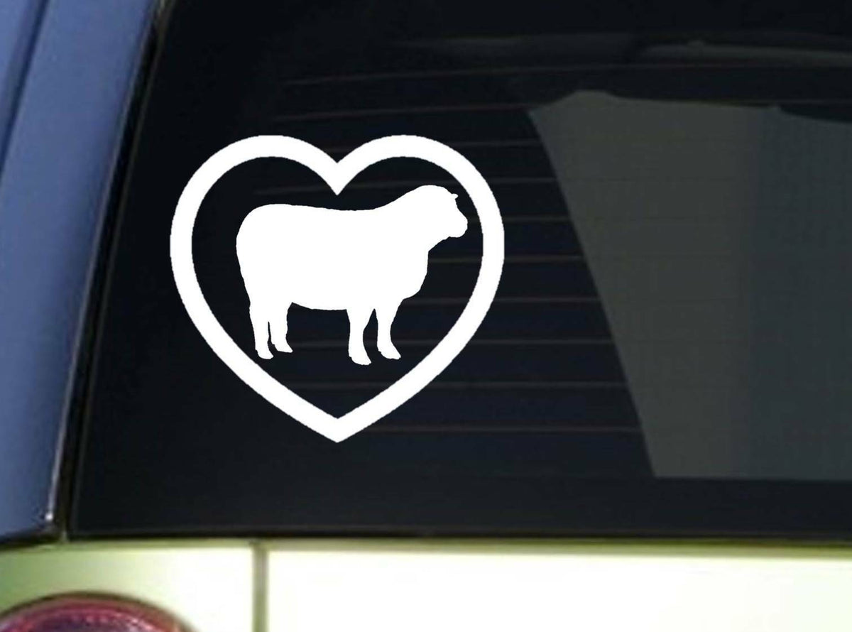 Sheep Heart Vinyl Decal – 6 Inch