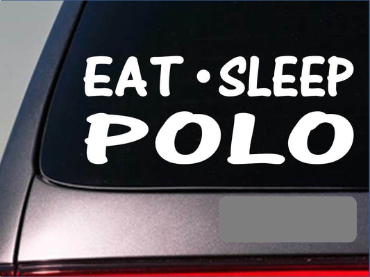 Eat Sleep Polo Vinyl Decal – 8 Inch