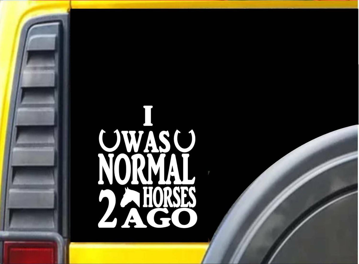 I Was Normal 2 Horses Ago Vinyl Decal – 6 Inch