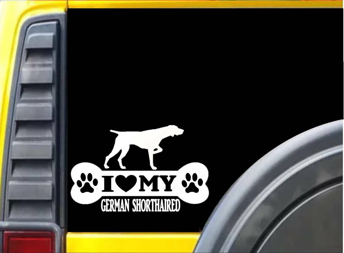German Shorthair Pointer Bone Shorthaired Dog Vinyl Decal – 8 Inch