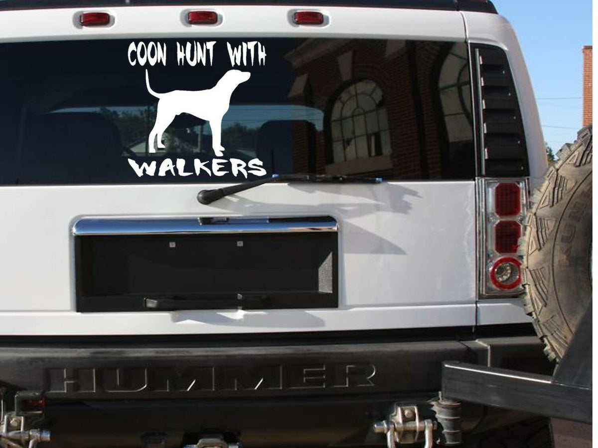 Large Coon Hunt with Walkers Vinyl Decal