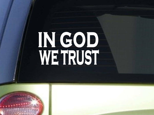 In God We Trust Vinyl Decal – 8 Inch