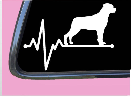 Rottweiler Lifeline Vinyl Decal – 8 Inch