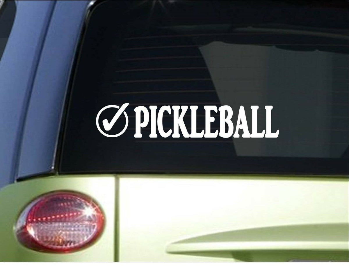 Pickleball Check Vinyl Decal – 8 Inch