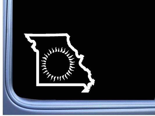 Missouri Eclipse Path of Totality Vinyl Decal – 8 Inch