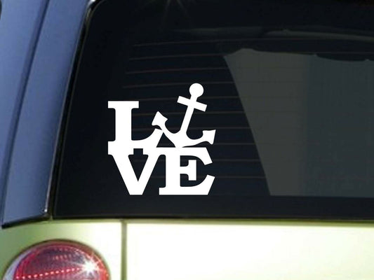 Anchor Love Vinyl Decal – 6 Inch