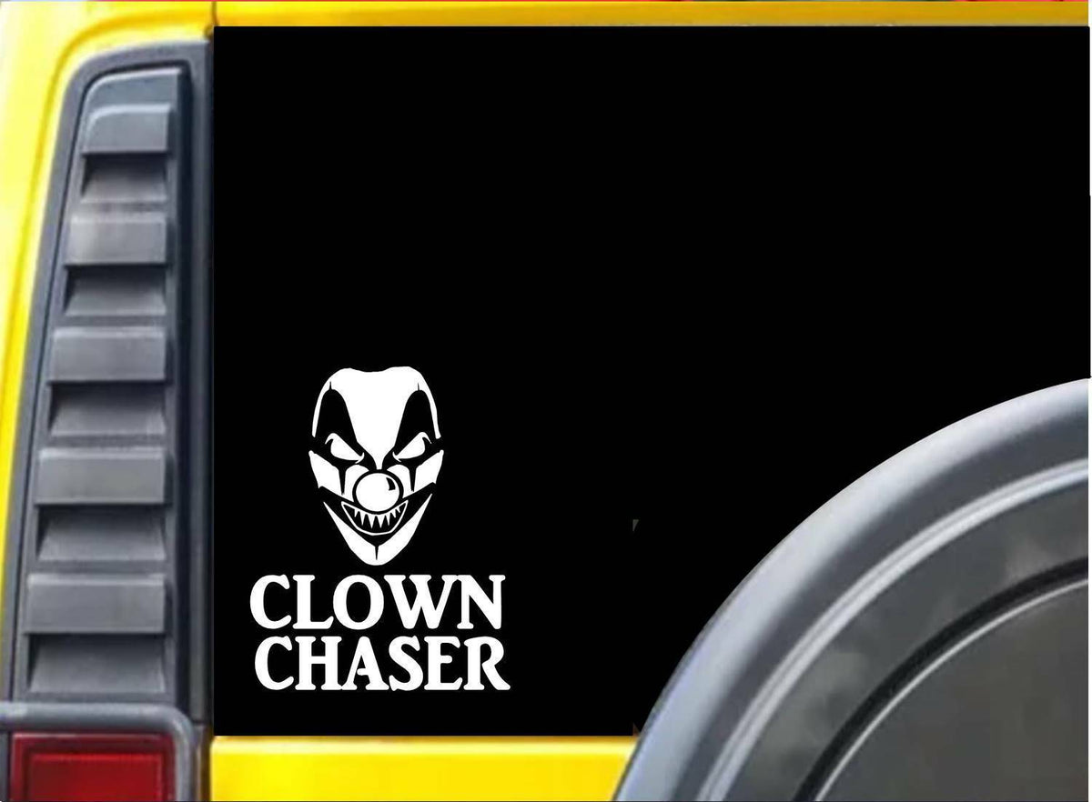 Clown Chaser Vinyl Decal – 6 Inch