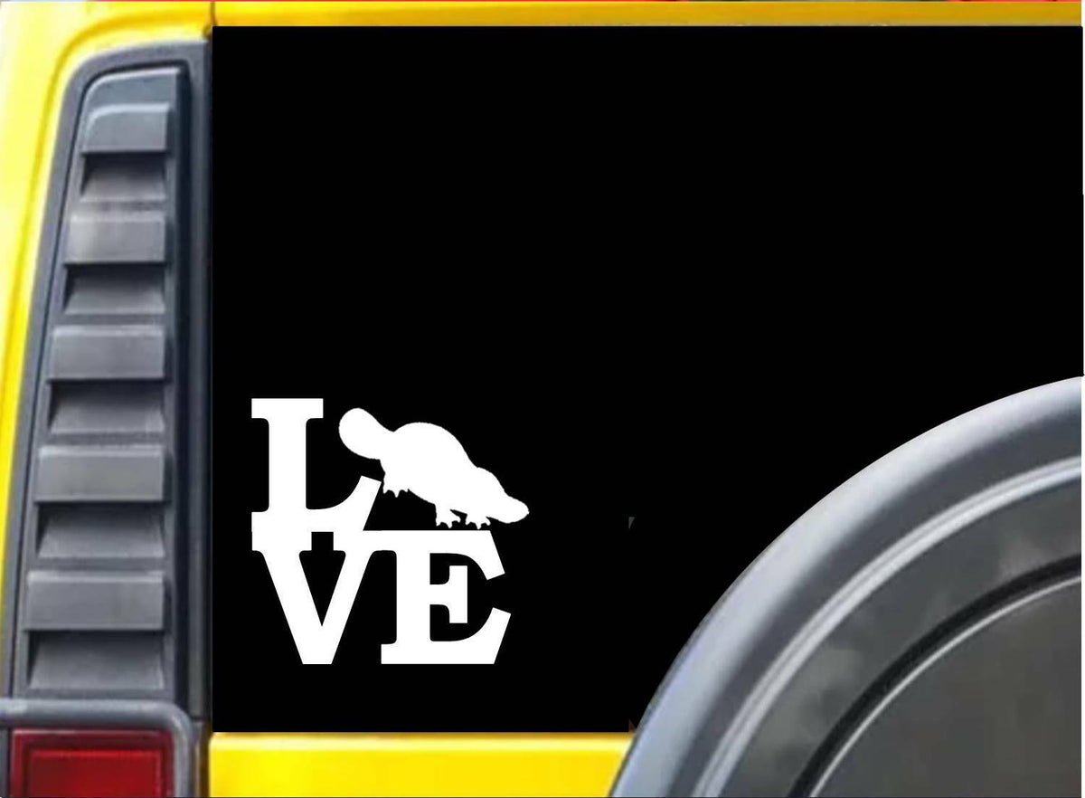 Platypus Love Vinyl Decal – 6 Inch