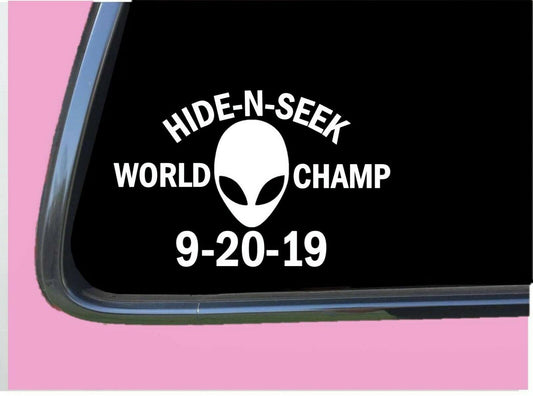 Alien World Champ Vinyl Decal – 6 Inch
