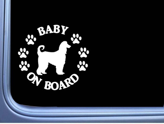 Baby on Board Afghan Hound Vinyl Decal – 6 Inch