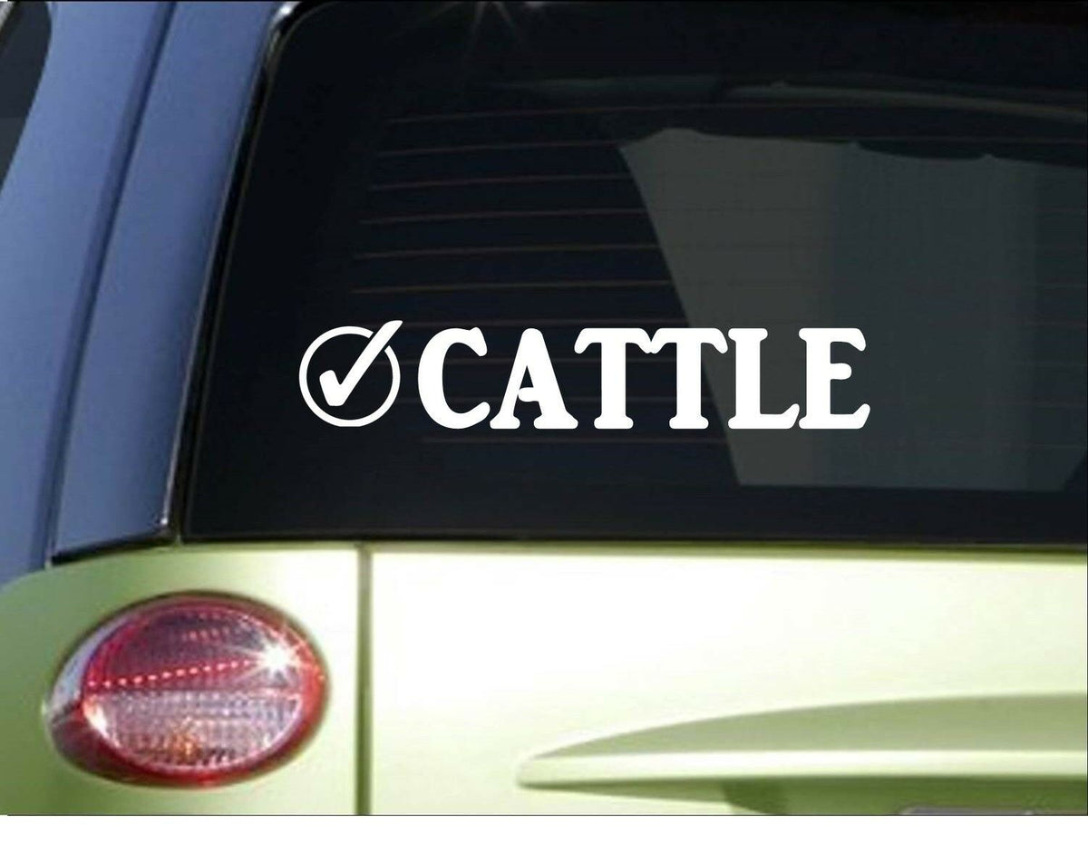 Cattle Check Vinyl Decal – 8 Inch