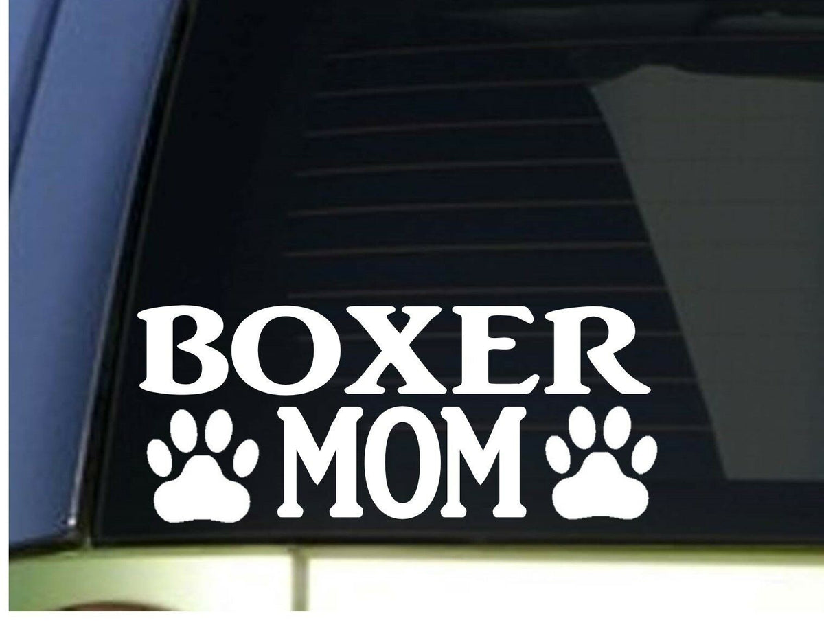 Boxer Mom Vinyl Decal – 8.5 Inch